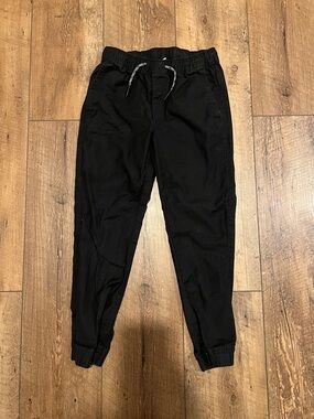 GAP Kids Black Elastic Drawstring Jogger Pants, size medium